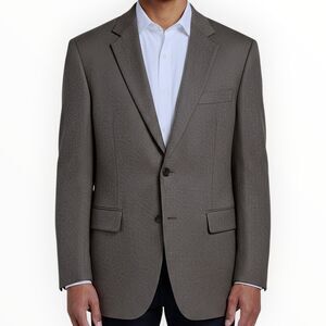 STAFFORD Classic fit Mens Blazer Sport Coat 2-Button Jacket 40R Merino WOOL Gray